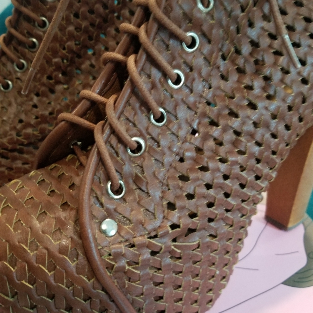 Jeffrey Campbell Cognac Lita Booties - Picture 3 of 4